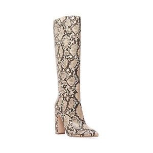 Steve Madden tall snakeskin boots